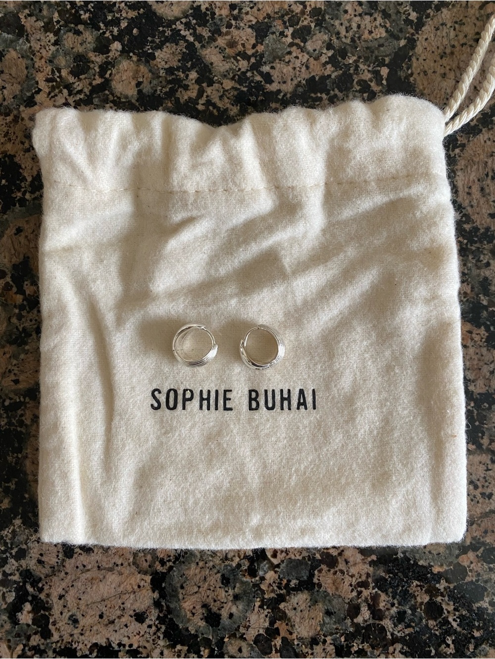 Sophie Buhai Vermiel Silver Hinged Reversible Hoop Earrings MSRP $350